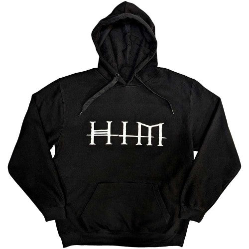 Front - Him Unisex Adult Back Print Logo Hoodie