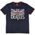 Front - The Beatles Unisex Adult Logo & Vintage Flag Cotton Ringer T-Shirt