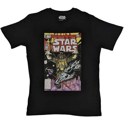 Front - Star Wars Unisex Adult Darth Vader Comic T-Shirt