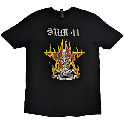 Front - Sum 41 Unisex Adult All Killer No Filler European Tour 2022 Skeleton T-Shirt