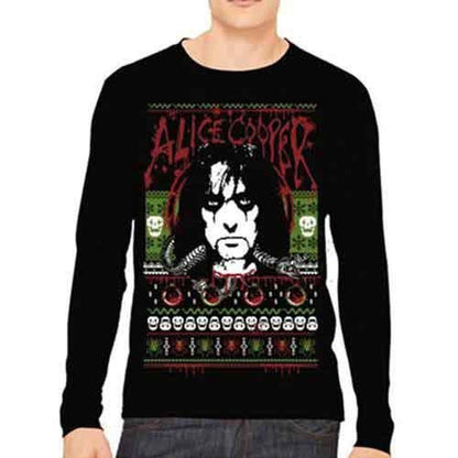 Front - Alice Cooper Unisex Adult Holiday 2015 Sweatshirt