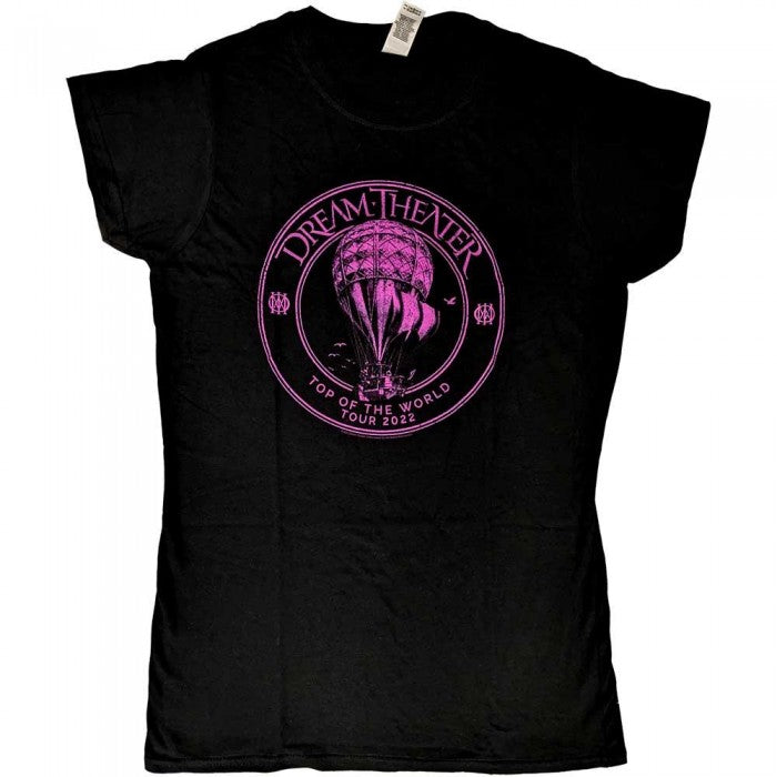 Front - Dream Theater Womens/Ladies TOTW Tour 2022 Hot Air Balloon Cotton T-Shirt