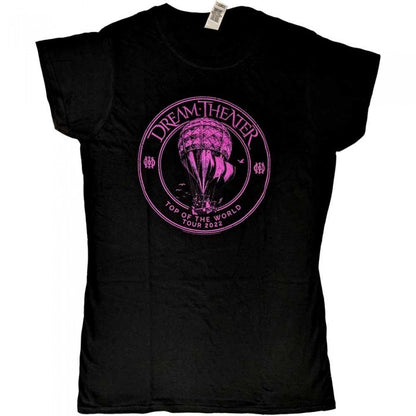 Front - Dream Theater Womens/Ladies TOTW Tour 2022 Hot Air Balloon Cotton T-Shirt