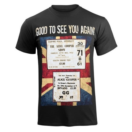 Front - Alice Cooper Unisex Adult UK Only Event (Nov 2017) Back Print T-Shirt