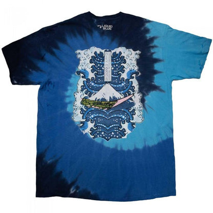 Front - Nick Mason´s Saucerful Of Secrets Unisex Adult Hokusai Wave Dip Dye T-Shirt