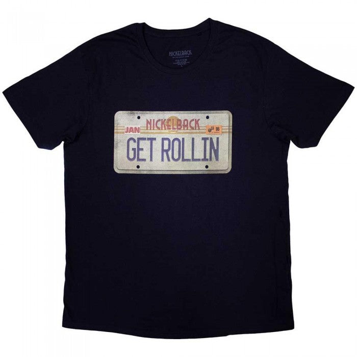 Front - Nickelback Unisex Adult License Plate T-Shirt