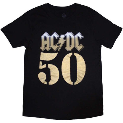 Front - AC/DC Unisex Adult Bolt Array Cotton T-Shirt