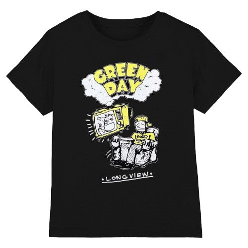 Front - Green Day Unisex Adult Longview Doodle T-Shirt