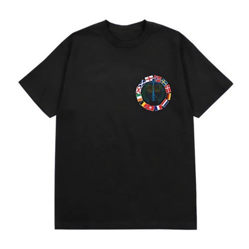 Front - Luke Combs Unisex Adult Tour ´23 Flags T-Shirt