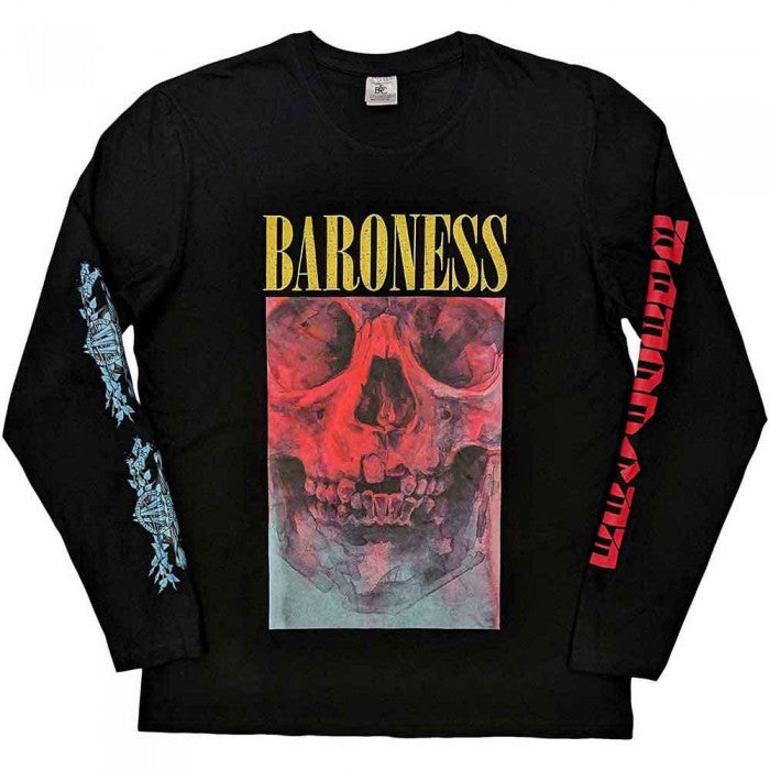 Front - Baroness Unisex Adult Skull Tour Sleeve Print Long-Sleeved T-Shirt