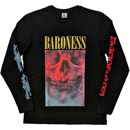 Front - Baroness Unisex Adult Skull Tour Sleeve Print Long-Sleeved T-Shirt