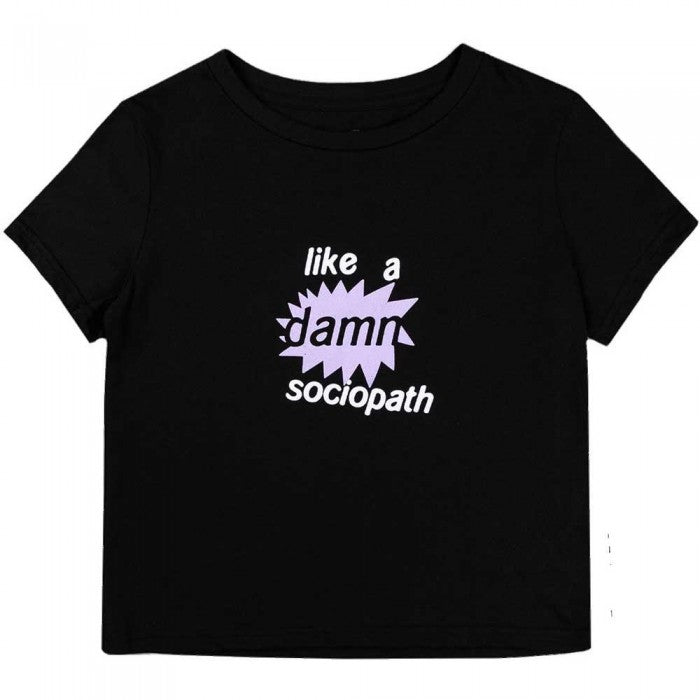 Front - Olivia Rodrigo Womens/Ladies Like A Damn Sociopath Crop Top