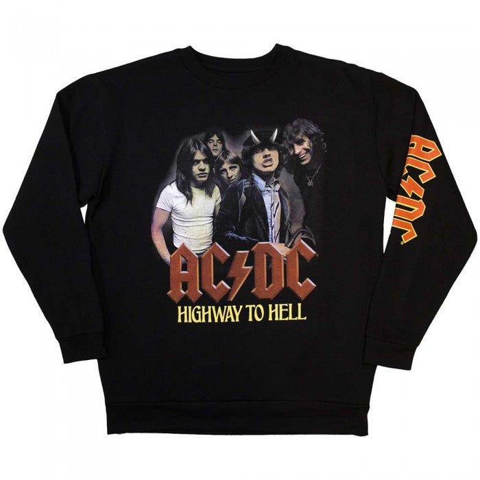 Front - AC/DC Unisex Adult H2H Band Sleeve Print Sweatshirt