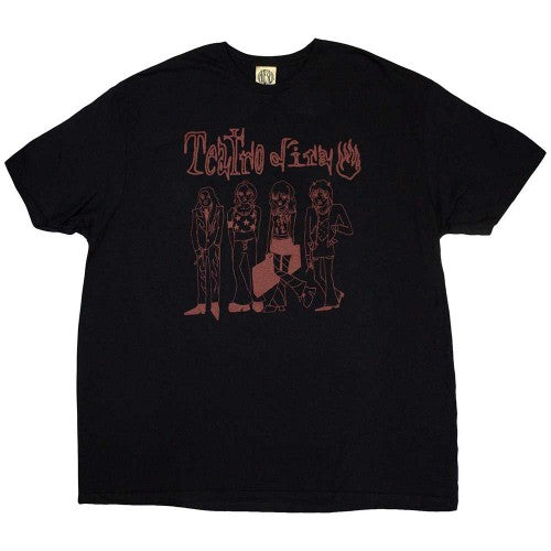 Front - Maneskin Unisex Adult Teatro D´ira Doodle T-Shirt
