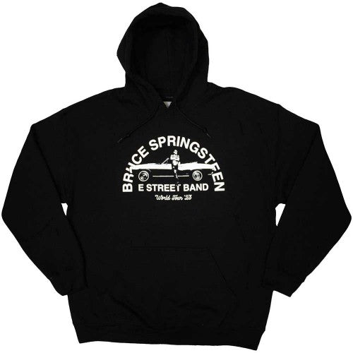 Front - Bruce Springsteen Unisex Adult Tour ´23 Leaning Car Pullover Hoodie