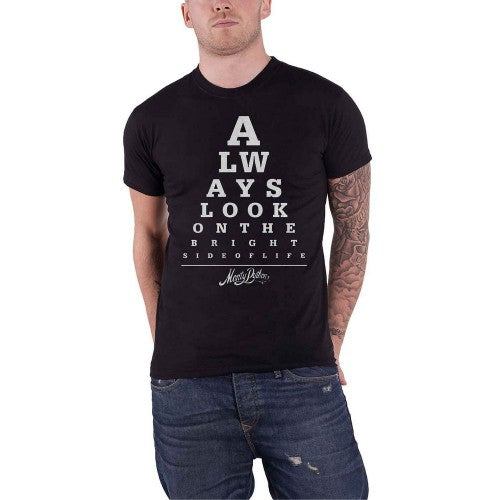 Front - Monty Python Unisex Adult Bright Side Eye Test T-Shirt
