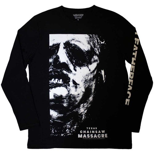 Front - The Texas Chainsaw Massacre Unisex Adult Leatherface Back Print Long-Sleeved T-Shirt