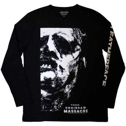 Front - The Texas Chainsaw Massacre Unisex Adult Leatherface Back Print Long-Sleeved T-Shirt