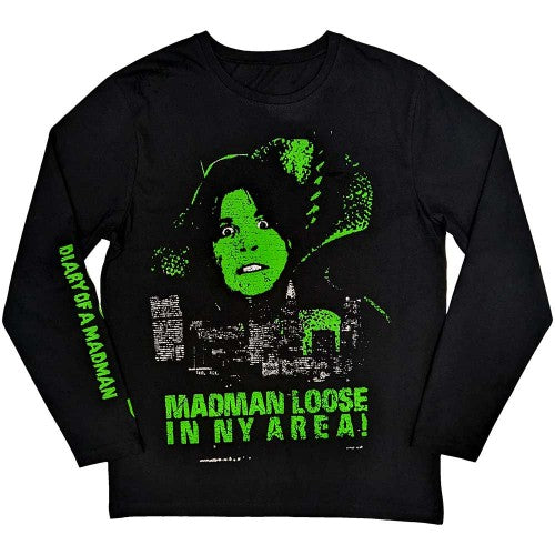 Front - Ozzy Osbourne Unisex Adult Madman Loose Back Print Long-Sleeved T-Shirt