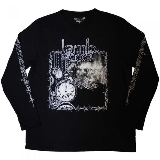 Front - Lamb Of God Unisex Adult Barbed Wire Long-Sleeved T-Shirt
