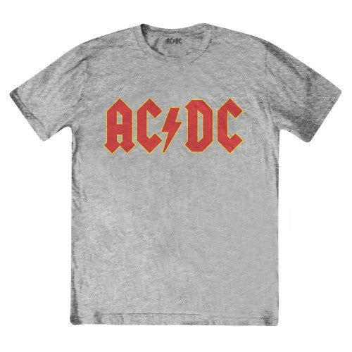 Front - AC/DC Childrens/Kids Logo Heather T-Shirt