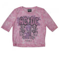 Front - AC/DC Womens/Ladies Plug Me In Mesh Short-Sleeved Crop Top