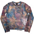 Front - Grateful Dead Womens/Ladies Stealy All-Over Print Mesh Long-Sleeved Crop Top