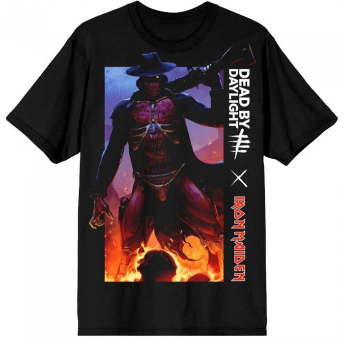 Front - Iron Maiden Unisex Adult Dead By Daylight Gunslinger T-Shirt