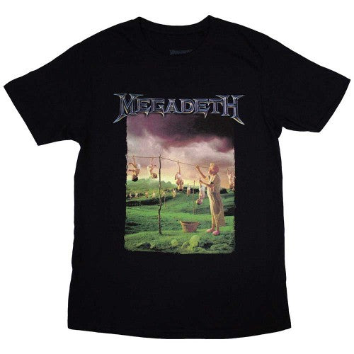 Front - Megadeth Unisex Adult Youthanasia Track List T-Shirt