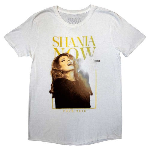 Front - Shania Twain Unisex Adult Tour 2018 Mic Photo T-Shirt