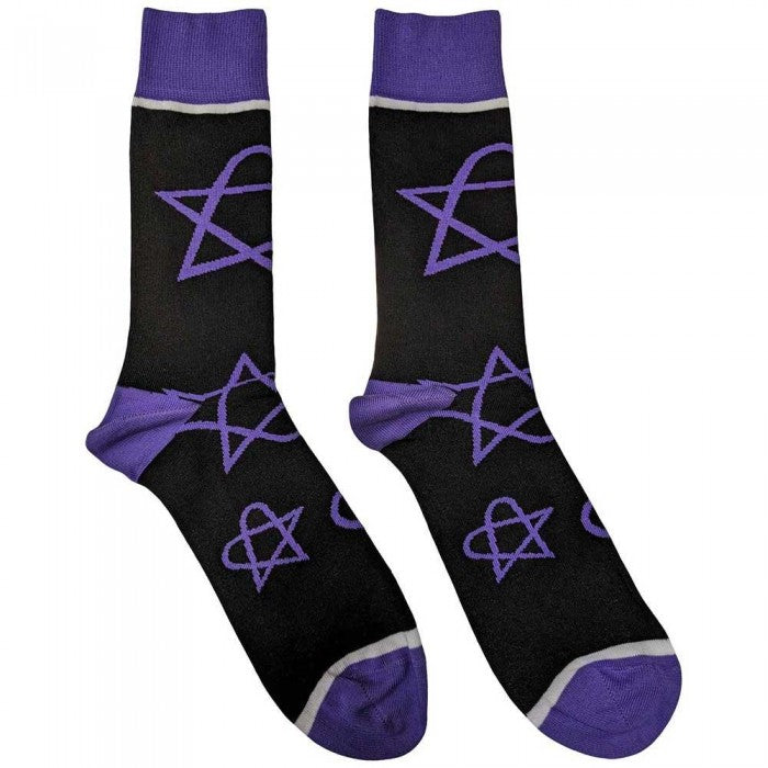 Front - Him Unisex Adult Heartagram Socks