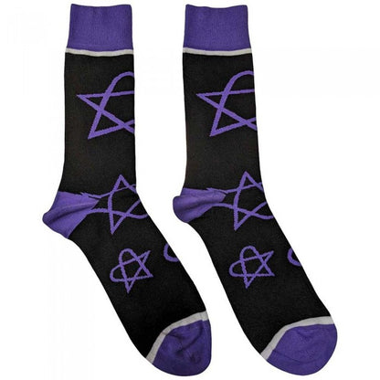 Front - Him Unisex Adult Heartagram Socks