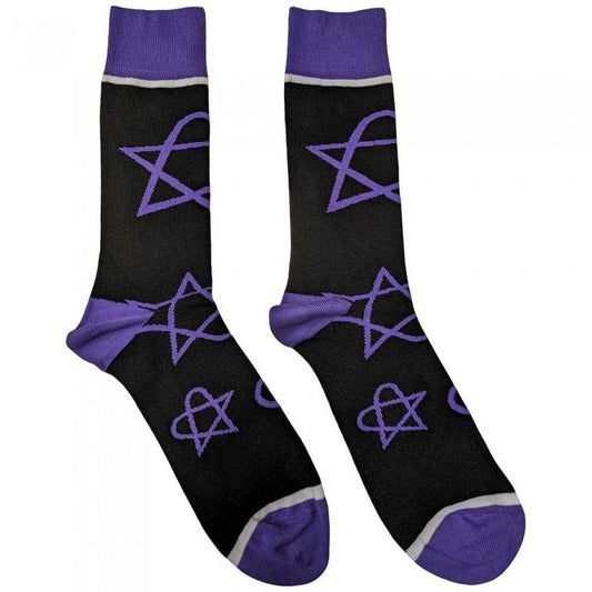 Front - Him Unisex Adult Heartagram Socks