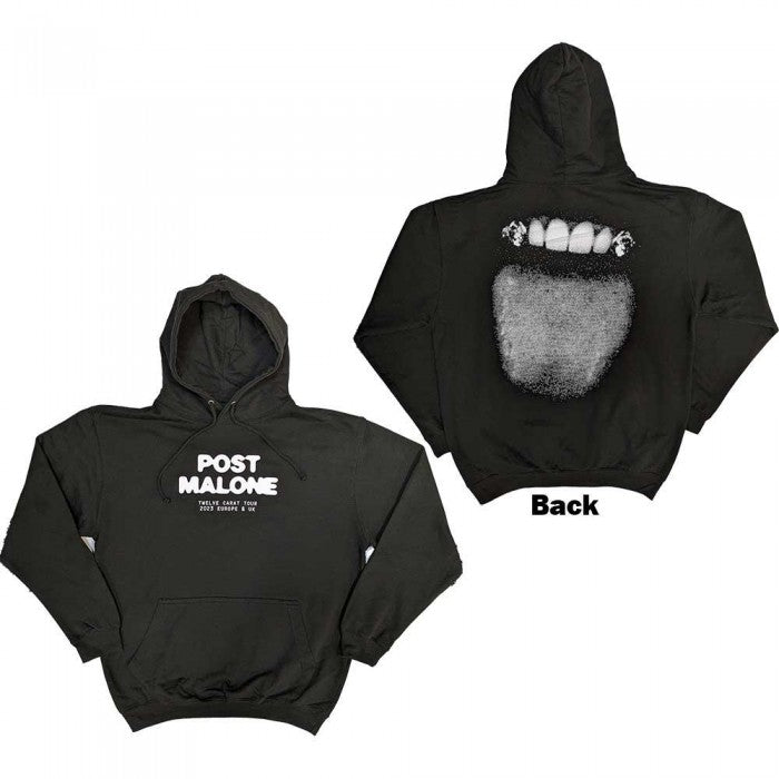 Front - Post Malone Unisex Adult Fangs 2023 Tour Dates Pullover Hoodie