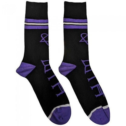 Front - Him Unisex Adult Heartagram & Logo Socks