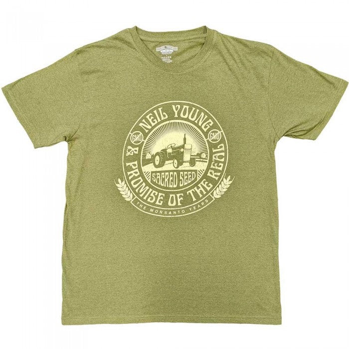 Front - Neil Young Unisex Adult Tractor Seal T-Shirt