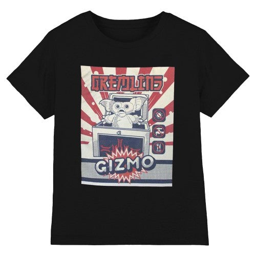 Front - Gremlins Unisex Adult Gizmo Japanese Advert T-Shirt