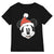 Front - Disney Unisex Adult Mickey Mouse Santa Hat T-Shirt