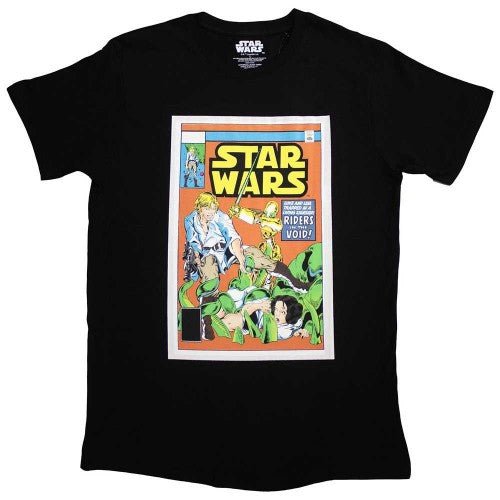 Front - Star Wars Unisex Adult Luke & Leia Comic Cover T-Shirt