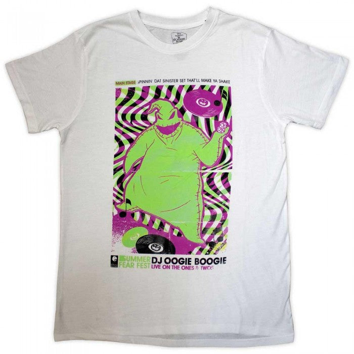 Front - The Nightmare Before Christmas Unisex Adult Ooogie Boogie DJ T-Shirt
