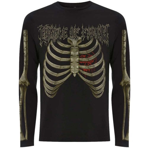 Front - Cradle Of Filth Unisex Adult Skeleton Long-Sleeved T-Shirt