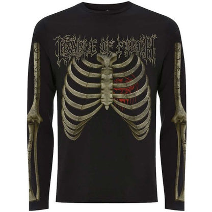 Front - Cradle Of Filth Unisex Adult Skeleton Long-Sleeved T-Shirt