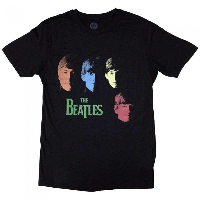 Front - The Beatles Unisex Adult Colour Faces T-Shirt