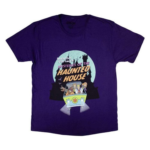 Front - Scooby Doo Unisex Adult Haunted House T-Shirt
