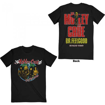 Front - Motley Crue Unisex Adult Dr Feelgood Circle Photo Print T-Shirt
