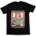 Front - Superman Unisex Adult Striped T-Shirt