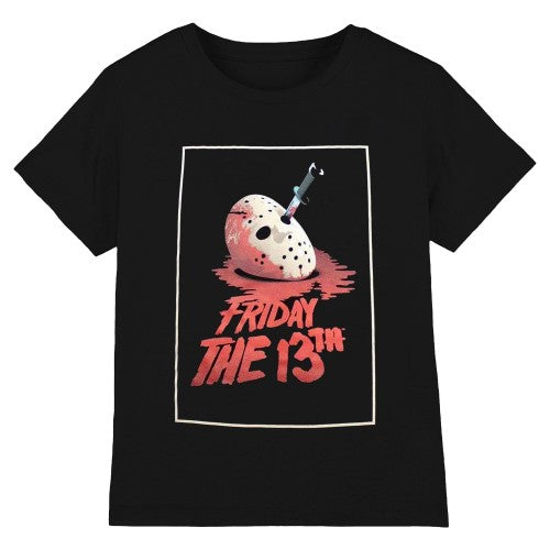 Front - Friday The 13th Unisex Adult Jason Blood Mask T-Shirt