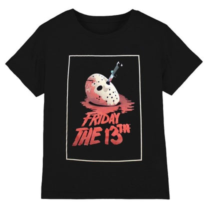 Front - Friday The 13th Unisex Adult Jason Blood Mask T-Shirt