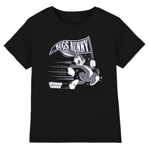 Front - Looney Tunes Unisex Adult Bugs Bunny Flag T-Shirt