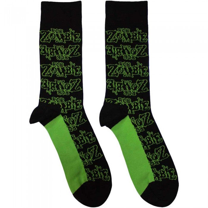 Front - Rob Zombie Unisex Adult Repeat Logo Socks